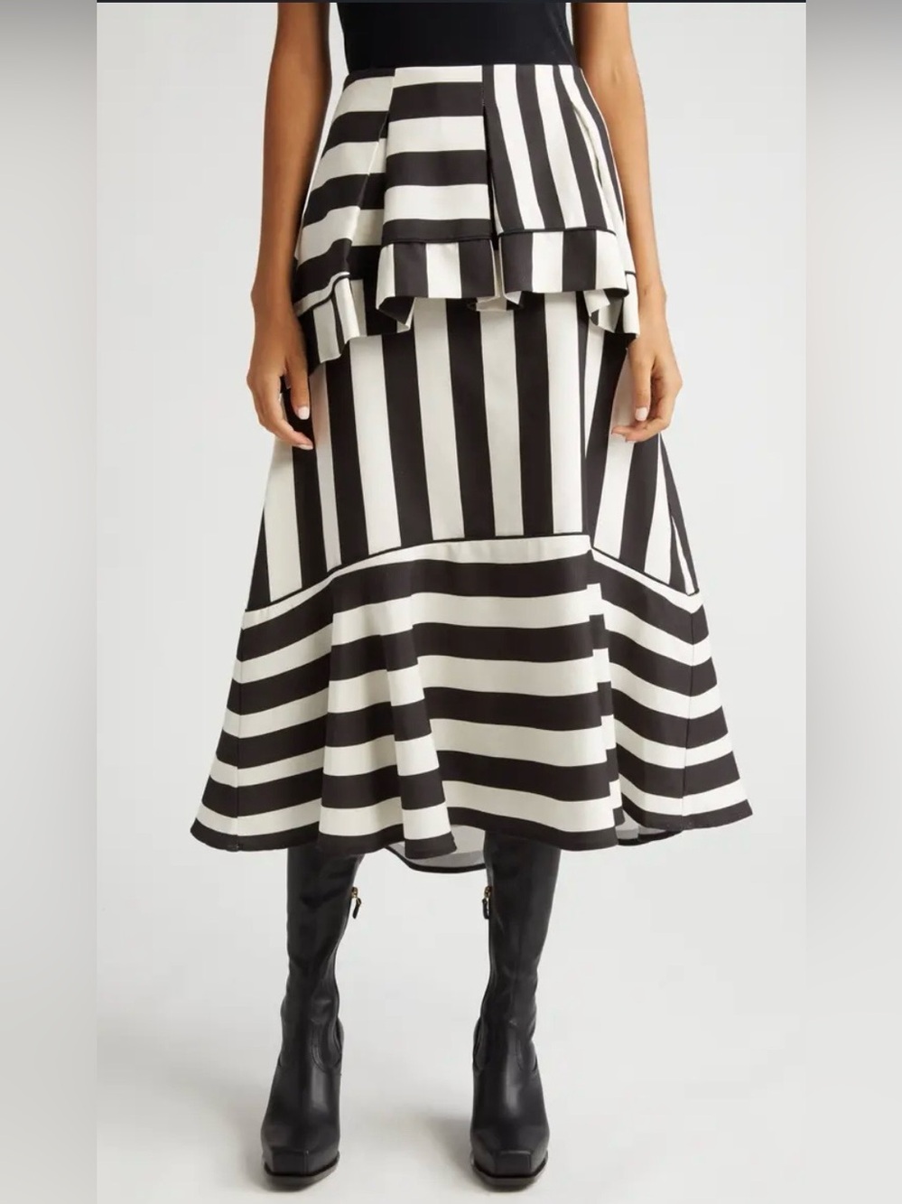 FARM Rio Mixed Stripes Midi Skirt- brand new with tags!